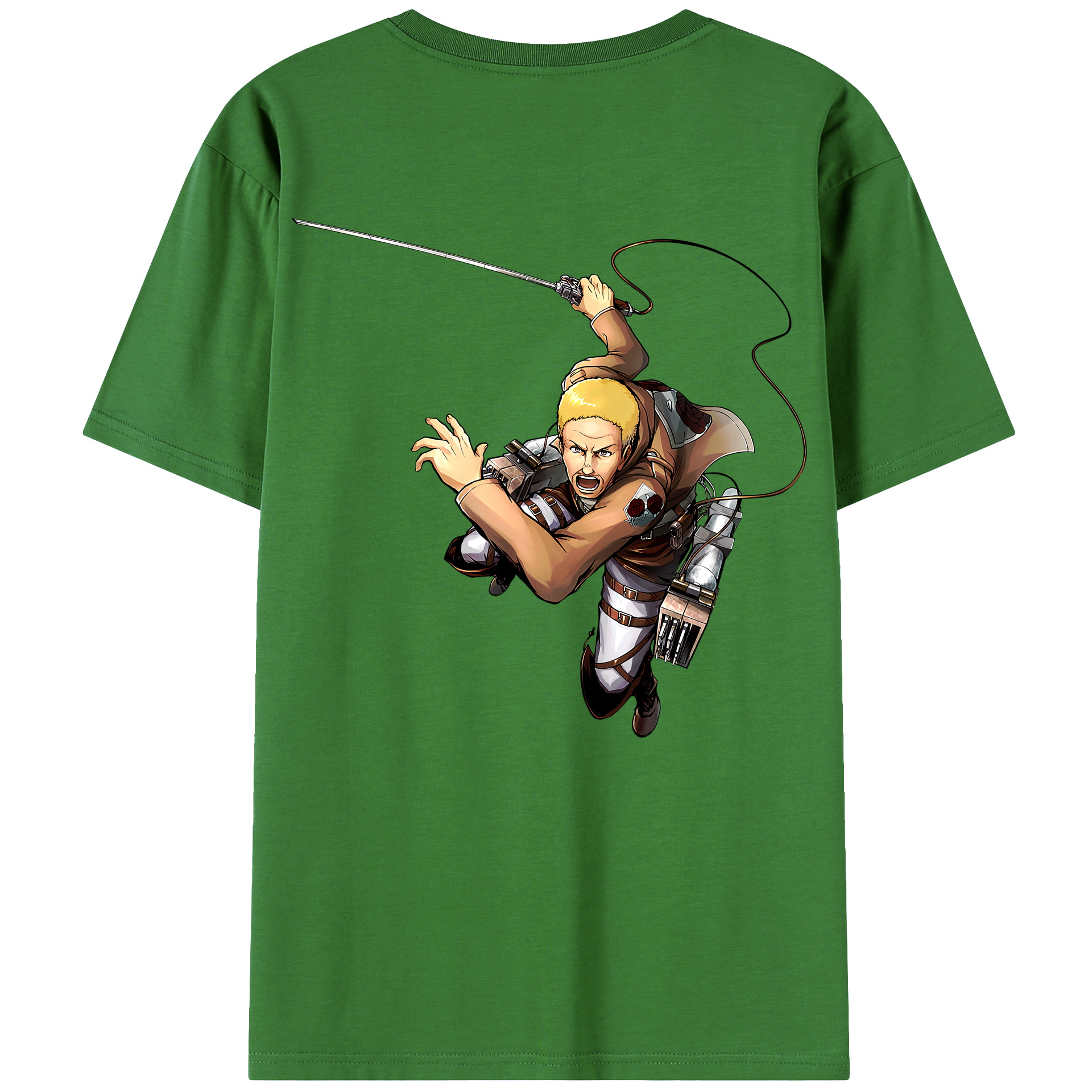 （画像用） 進撃の巨人 ハンネス Attack on Titan Hannes レディース半袖Tシャツ(バックプリント)